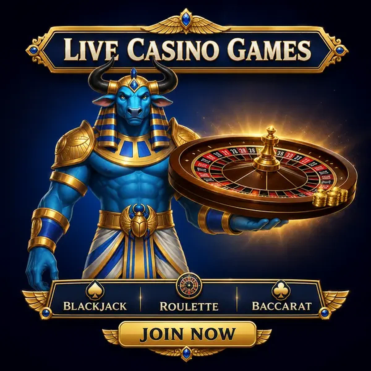 Arena Keeper presentando juegos de live casino en AmunRa con ruleta brillando